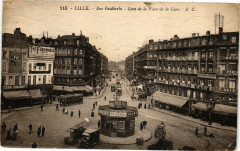 Lille - Rue Faidherbe - Coin de la Place de la Gare à Lille