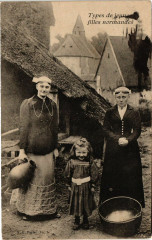 Types de jeunes filles normandes -
													14 Calvados
												