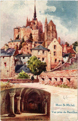 Le Mont Saint-Michel - Vue prise du Bastillon - L'Aumonerie au Mont-Saint-Michel