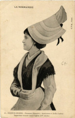 La Normandie - Coiffes d'Hier - Perrier - Folklore - Type