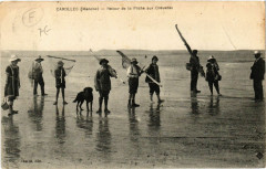 Carolles - Retour de la Peche aux Crevettes à Carolles