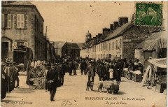 Beaumont-Hague - La Rue Principale - Un jour de Foire -
													50 Manche
												
