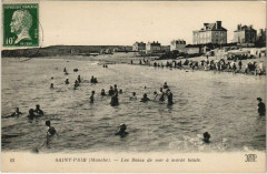 Saint-Pair-Les Bains de mer a marée haute -
													50 Manche
												