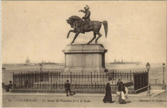 Cherbourg - La Statue de Napoleon et la Rade