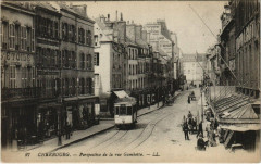 Cherbourg - Perspective de la rue Gambette