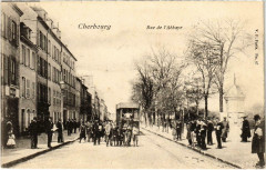 Cherbourg Rue de l'Abbaye Tram Vapeur