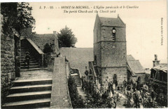 Mont-Saint-Michel - L'Eglise paroissiale et le Cimetiere