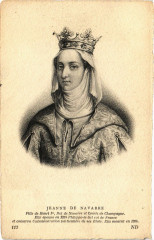 Jeanne de Navarre Fille de Henri 'er. Roi de Navarre et Comte