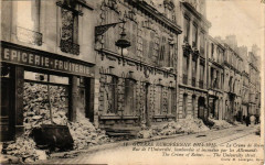 Grande Européenne 1914-1915 Le Crime de Reims Rue de l'Universite à Reims