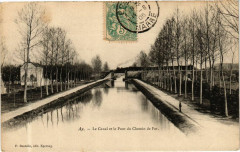 Ay - Le Canal et le Pont du Chemin de Fer -
													51 Marne
												