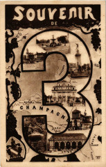 Souvenir de 3 France -
													10 Aube
												