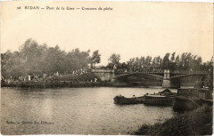 Sedan - Pont de la Gare, Councours de peche à Sedan