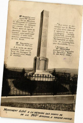 Monument élévé a la memoire des morts de la 163e Division