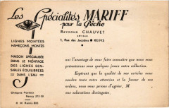 La Specialites Mariff -
													52 Haute Marne
												