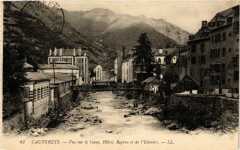Cauterets - Vue sur le Gave Hotels Regina et de l'Univers à Cauterets