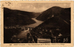 Pinet - Vue panoramique sur le Barrage l'usine et le Village -
													12 Aveyron
												