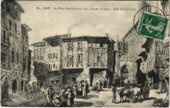 Albi La Place Sainte-Cecile en 1849 à Albi
