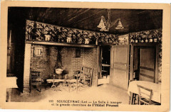 Sousceyrac - Le Salle a manger et le grande cheminée de -
													46 Lot
												