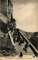Rocamadour-Escalier conduisant aux Sanctuaires à Rocamadour