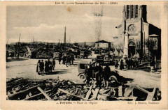 Les Grandes Inondations du Midi (1930) - Place de l'Eglise -
													82 Tarn et Garonne
												