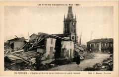 Les Grandes Inondations du Midi (1930) - L'Eglise et Mairie seuis -
													82 Tarn et Garonne
												