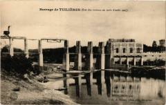 Barrage de Tuillieres (Etat des travaux au mois d'aout 1907) -
													24 Dordogne
												