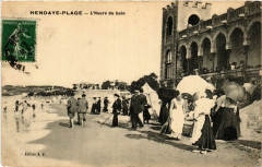 Hendaye Plage-L'heure du bain à Hendaye