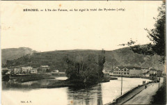 Behobie - L'Ile des Faisans ou fut signe le traite -
													64 Pyrénées Atlantiques
												