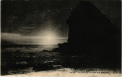 Biarritz COUCHEr de Soleil a la Cote des Basques à Biarritz