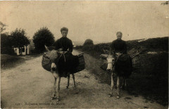 Basquaises revenant du Marché