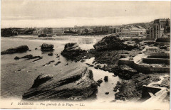 Biarritz - Vue générale de la Plage à Biarritz