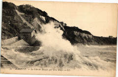 Biarritz - La Cote des Basques par Gros temps à Biarritz