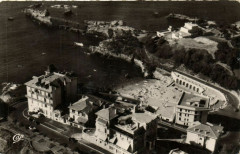 Biarritz - Vue aerienne Por-Vieux et Rocher de la Vierge à Biarritz