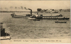 Bordeaux-Le Vapeur Lot et Garomme de la Cie Bordeaux Océan à Bordeaux