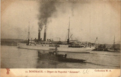 Bordeaux Départ du Paquebot Amazone à Bordeaux