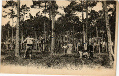 Landes - Au Pays Landais - La Pose des Pots - Folklore -
													40 Landes
												