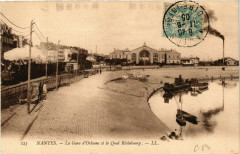 Nantes - La Gare d'Orleans et le Quai Richebourg à Nantes
