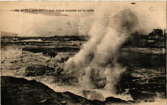Batz (Loire-inf.) - Une Vague monstre sur la Jetee -
													44 Loire Atlantique
												