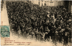 Nantes Manifestations du 14 Juin1903 Catholiques criant Liberte! -
																					44200 Nantes
																			