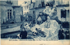 Nantes - Fete de la Mi-Careme 1923 - Le Char Vers une nouvelle à Nantes