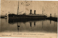Saint-Nazaire Arrivée du Transatlantique La Champagne à Saint-Nazaire