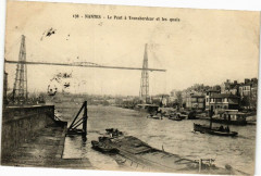 Nantes-Le Pont a Transbordeur et les quais à Nantes