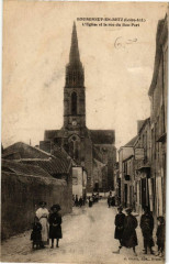 Bourgneuf-en-Retz - L'Eglise et la rue du Bon-Port