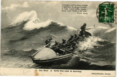 En Mer Sortie d'un canet de sauvetage