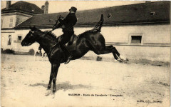 Saumur Ecole de Cavalerie Croupade à Saumur
