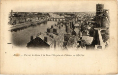 Angers - Vue sur la Maine & la Basse Ville prise du Chateau à Angers