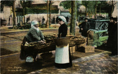 Angers - Un coin du marche à Angers