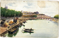 Angers-Vue prise du Pont de la Haute Chaine à Angers