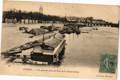 Angers-Vue générale prise du Pont de la Haute Chaine à Angers