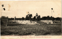 Saumur - Courses de Varrains 1902 Saut du mur à Saumur